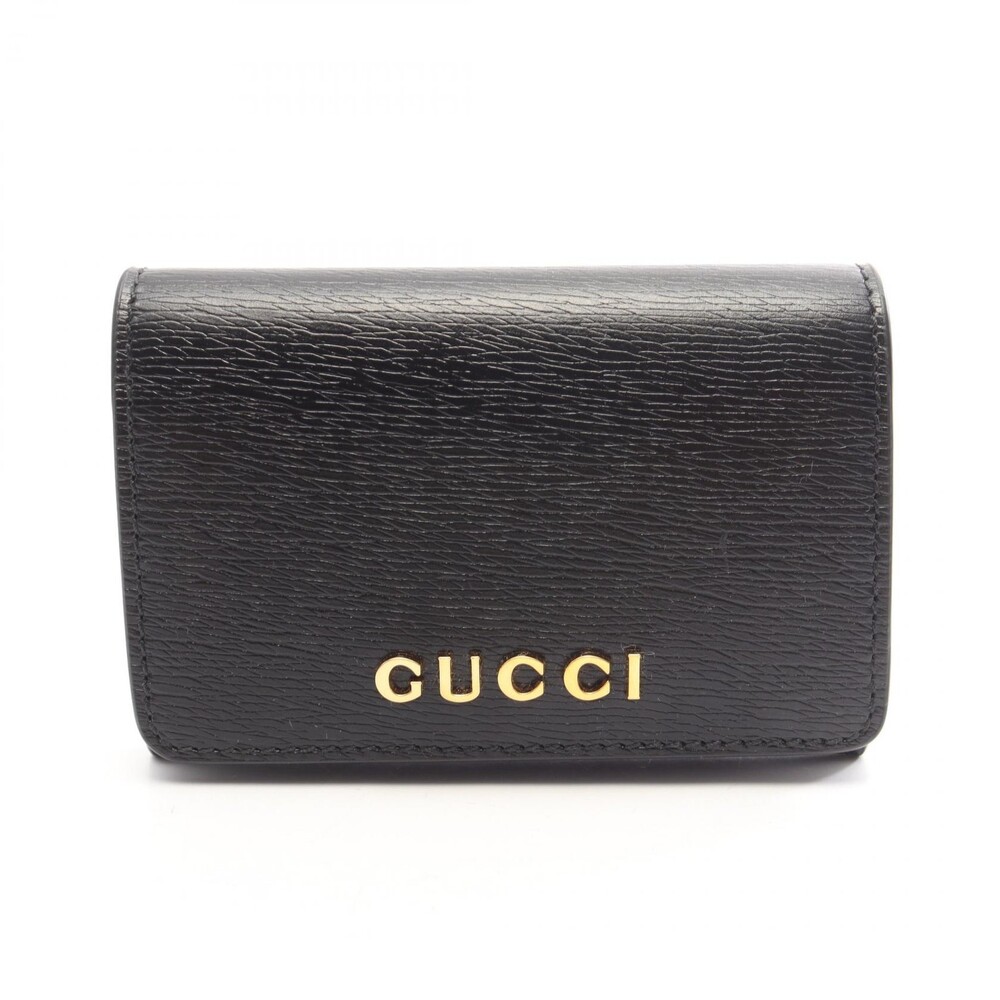 Gucci Script Card Case Holder Leather #350194G36B